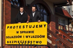 Protest mieszkańców Pustek Cisowskich